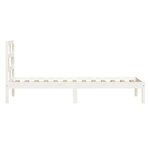 vidaXL Cadre de lit Blanc Bois de pin massif 90x200 cm