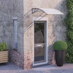 vidaXL Auvent de porte Gris et transparent 100x80 cm Polycarbonate