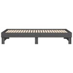 vidaXL Lit coulissant Gris 2x(90x200) cm Bois de pin massif
