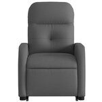 vidaXL Fauteuil inclinable Gris foncé Tissu