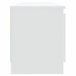 vidaXL Meuble TV avec lumières LED Blanc 120x30x35 5 cm