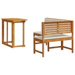 vidaXL Set de jardin de 2 pièces avec coussins en acacia