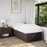 vidaXL Cadre de lit Marron foncé 90x200 cm Tissu