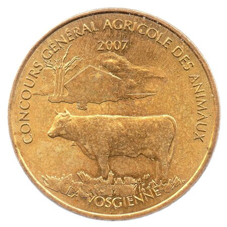 Mini médaille monnaie de paris 2007 - concours général agricole des animaux