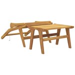 vidaXL Chaise de jardin avec repose-pieds Bois de teck solide