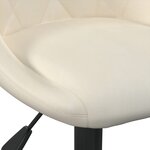Vidaxl chaise de salle à manger crème velours