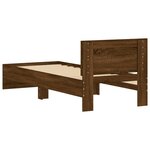 vidaXL Cadre de lit tête de lit chêne marron 90x190 cm bois ingénierie