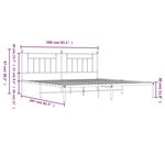 vidaXL Cadre de lit métal avec tête de lit blanc 200x200 cm