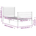 vidaXL Cadre de lit sans matelas 100x200 cm bois massif
