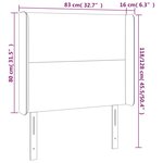 vidaXL Tête de lit à LED Cappuccino 83x16x118/128 cm Similicuir