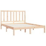 vidaXL Cadre de lit Bois de pin massif 140x190 cm