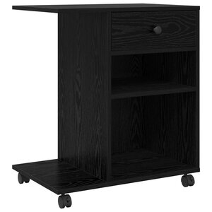 vidaXL Support d'imprimante avec tiroir Chêne noir 60 x 40 x 68 5 cm