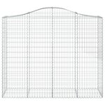 vidaXL Paniers à gabions arqués 7 Pièces 200x50x160/180 cm Fer galvanisé
