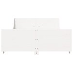 vidaXL Cadre de lit sans matelas blanc 135x190 cm bois de pin massif