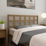 vidaXL Tête de lit Marron miel 156x4x100 cm Bois massif de pin