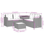 vidaXL Canapé de jardin avec table et coussins en forme de L beige