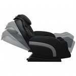 vidaXL Fauteuil de massage Noir Similicuir