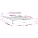 vidaXL Cadre de lit sans matelas noir 140x190 cm tissu