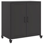 vidaXL Buffet noir 68 5x39x72 cm acier laminé à froid
