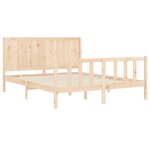 vidaXL Cadre de lit avec tête de lit 160x200 cm bois massif
