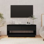 vidaXL Meuble TV Noir 102x41x44 cm Aggloméré