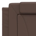vidaXL Lit avec matelas marron 180x200 cm similicuir