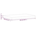 vidaXL Dessus de table 60x40x4 cm rectangulaire bois massif de hêtre