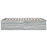 vidaXL Cadre de lit sonoma gris 120x190 cm bois d'ingénierie