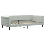 vidaXL Lit de jour avec lit gigogne gris clair 100x200 cm velours
