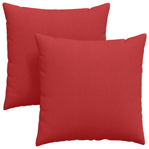 vidaXL Coussins de canapé 2 Pièces Rouge 60 x 60 cm tissu