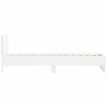 vidaXL Cadre de lit avec tête de lit blanc 75x190 cm bois d'ingénierie