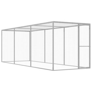 vidaXL Cage pour chat 4,5x1,5x1,5 m Acier galvanisé