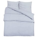 vidaXL Ensemble de housse de couette Gris 260x220 cm Coton