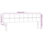 vidaXL Têtes de lit 2 Pièces Bleu foncé 80x5x78/88 cm Velours