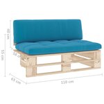vidaXL Canapé central palette de jardin bois de pin imprégné