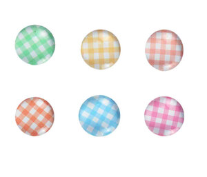 Magnets mini Vichy 1 8 cm x6 pièces