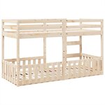vidaXL Lit superposé 90x200 cm Bois de pin massif