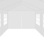 vidaXL Tonnelle de jardin 3x12 m Blanc