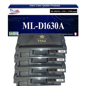 T3AZUR - 4x Toners compatibles avec Samsung MLD1630A D1630A pour Samsung ML1630 ML1630W SCX4500 SCX4500W