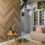 WallArt Planches d'aspect de bois Chêne naturel Marron latte