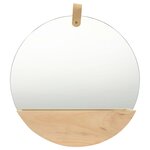 322801 vidaXL Wall Mirror Solid Pinewood 35 cm