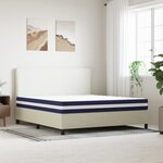 vidaXL Matelas à ressorts ensachés dureté moyenne 180x200 cm