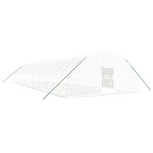 vidaXL Serre avec cadre en acier blanc 108 m² 18x6x2 85 m