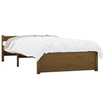 vidaXL Cadre de lit Marron miel Bois massif 90x190 cm Simple