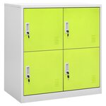 vidaXL Armoire à casiers Gris clair et vert 90x45x92 5 cm Acier