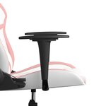 vidaXL Chaise de jeu de massage Blanc et rose Similicuir