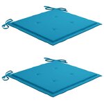 vidaXL Chaises pliables de jardin 2 Pièces avec coussins Bois d'acacia
