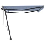 vidaXL Auvent automatique sur pied 400x350 cm Bleu/Blanc