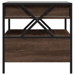 vidaXL Table basse avec LED Infinity chêne marron 50x50x51 cm