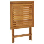vidaXL Meuble de bistro pliable 3 Pièces et coussins Bois d'acacia solide